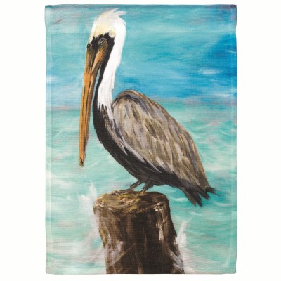 18" x 13" Mini Brown Pelican On Post Garden Flag