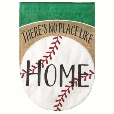18" x 13" Mini No Place Like Home Baseball Garden Flag