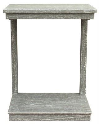 18" Riverwash and White "C" Table