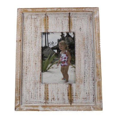 4" x 6" White Washed Picture Frame