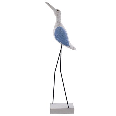 20" Blue Seabird With Metal Legs