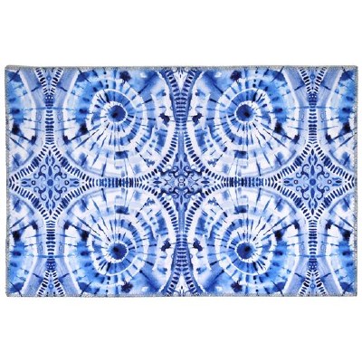 1' 8" x 2' 6" Shibori Blue Rug