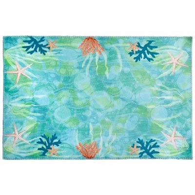 1' 8" x 2' 6" Ocean Bubbles Rug