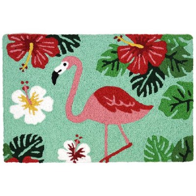 20" x 30" Flamingo & Hibiscus Rug