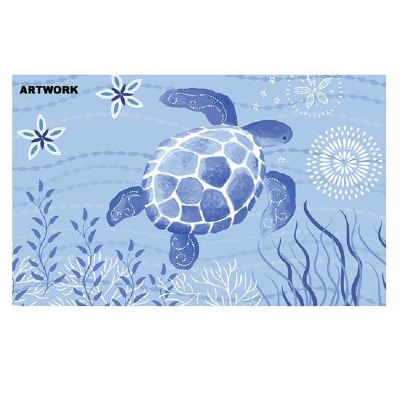 20" x 30" Blue Turtle Rug