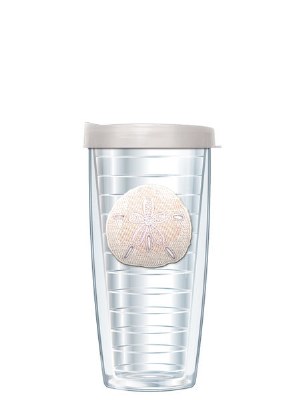 16 Oz Sand Dollar Tall Tumbler With Clear Lid