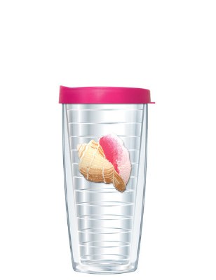 16 Oz Conch Tall Tumbler With Pink Lid