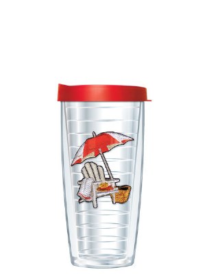 16 Oz Red Chair Tall Tumbler With Red Lid