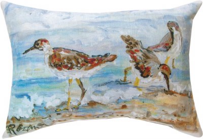 13" x 18" 3 Shorebirds Pillow