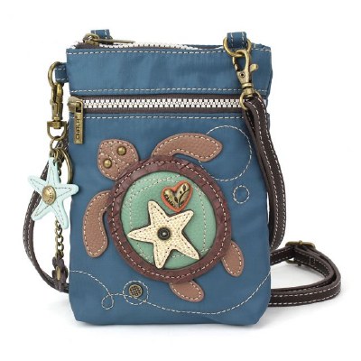 8" Chala Turquoise Turtle Cell Phone Crossbody Bag