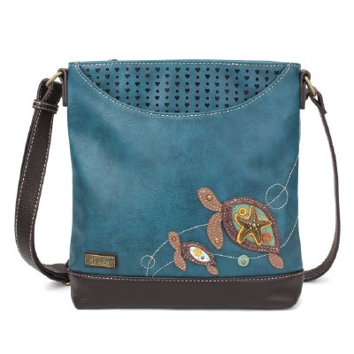 11" Chala Turquoise 2 Turtle Messenger Bag