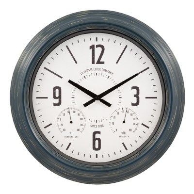 18" Round Metal Indoor/Outdoor Wall Clock