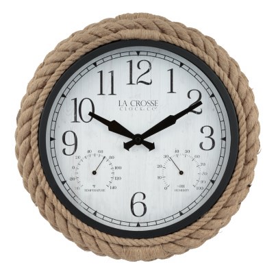 14" Round Rope Indoor/Outdoor Clock