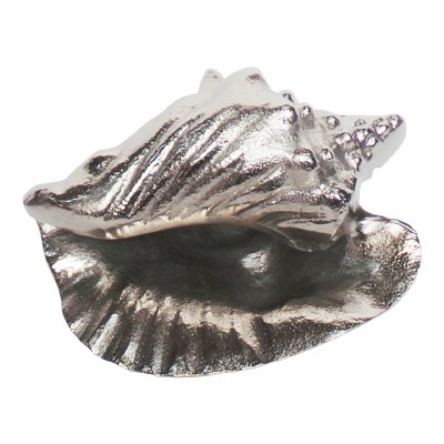 8" Silver Metal Conch