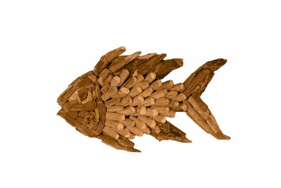 28" Natural Driftwood Fish Plaque