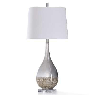 32" Silver and Gold Table Lamp