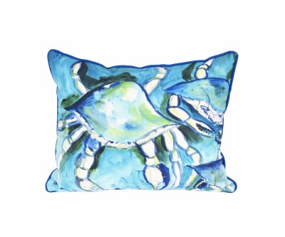 16" x 20" White Crabs Indoor and Outdoor Pillow