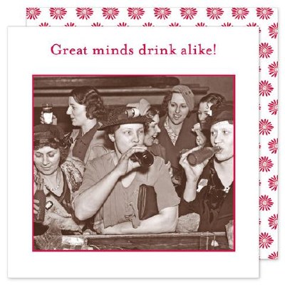 5" Square Great Minds Drink Alike Beverage Napkin