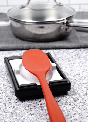 4.5" x 6.75" Stainless Steel Lid and Spoon Rest