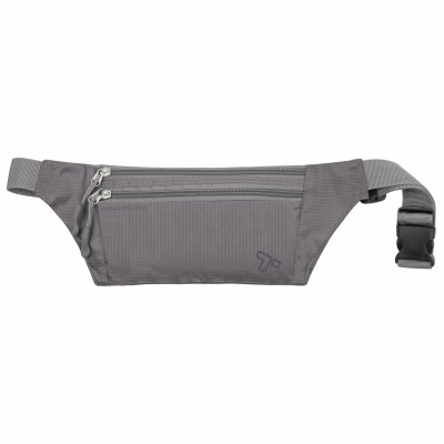 8" x 4" Charcoal Double Zip Waist Pack