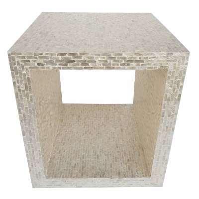 Natural Mother Of Pearl Square Open Center Table