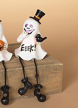 7" LED Eek Ghost Sitter Halloween Decoration