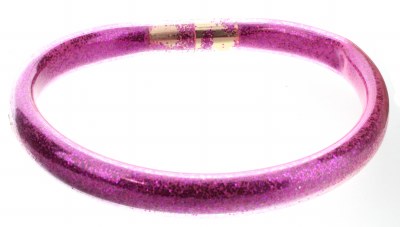 Dark Pink Glitter Tube Kids Bangle