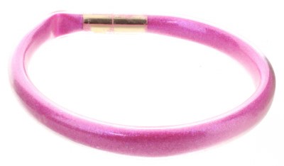 Pink Glitter Tube Kids Bangle