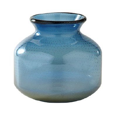 6" Blue Ombre Glass Vase