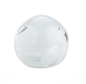 4" Clear and Frost Glass Orb