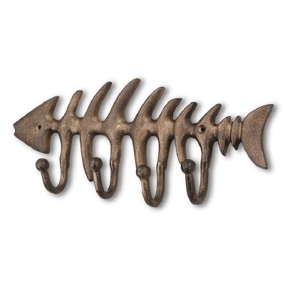 11" Bronze Bonefish 4 Wall Hook