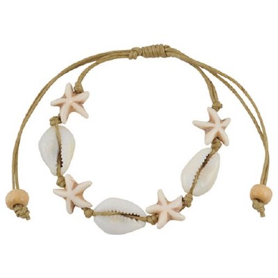 Cowrie Starfish Knot Bracelet