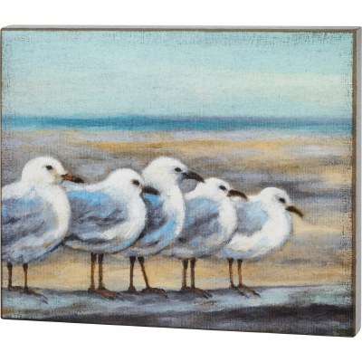 21" x 26" Seagulls Wooden Plaque