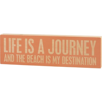 6" x 20" Life Journey Beach Wooden Plaque