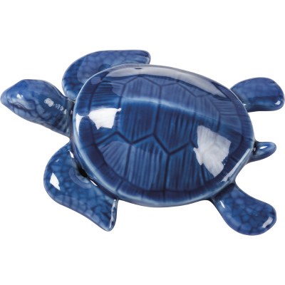 5" Dark Blue Ceramic Turtle