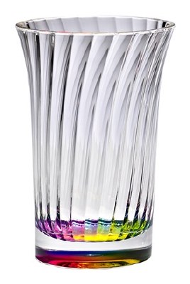 14 fl. oz. Clear With Rainbow Acrylic Venezia Cooler Glass