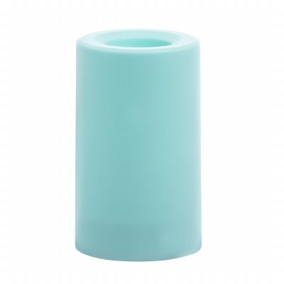 5" x 3" Frost Distressed Blue LED Battery Operated Pillar Candle
