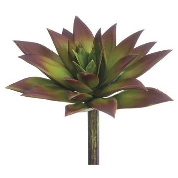 6" Faux Green and Brown Succulent