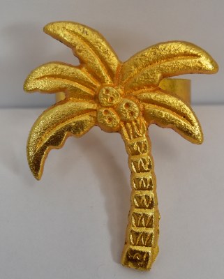 Gold Palm Tree Metal Napkin Ring