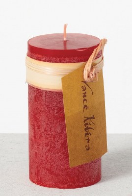 4" x 2" Cranberry Timber Pillar Candle