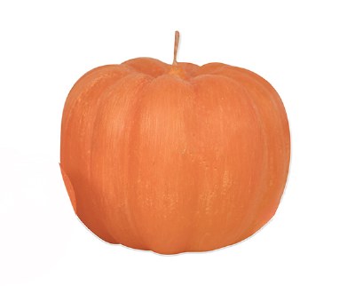 5" x 3" Orange Unscented Pumpkin Candle Fall and Thanksgiving Decoration