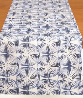 72" Blue Sea Stars Fabric Table Runner