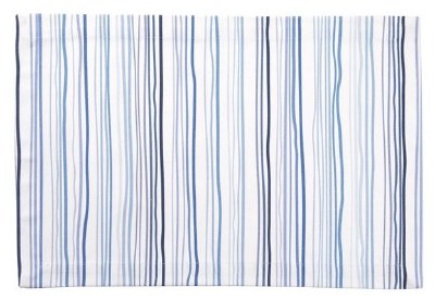 13" x 19" Blue Watercolor Stripe Fabric Placemat