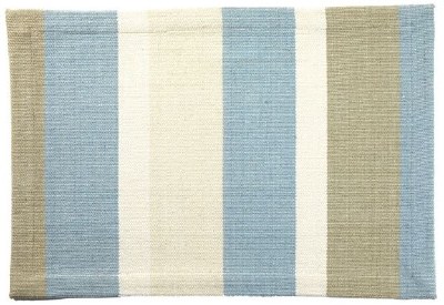 13" x 19" Mist Striped Chelsey Fabric Placemat