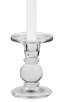 5" Clear Glass Taper or Pillar Candleholder