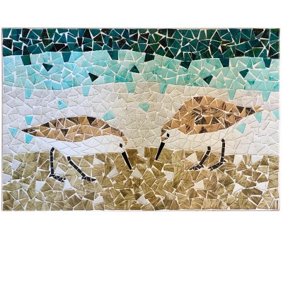 16" x 24" Sandpipers Mosaic Plaque