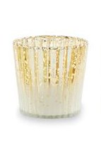 2.75" Silver and Gold Two-Toned Votive by Mud Pie