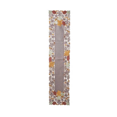 70" Fall Leaves Table Runner Fall and Thanksgiving