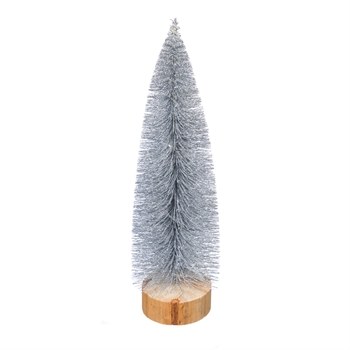 13" LED Silver Brush Tree