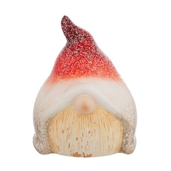 5" Red Ceramic Gnome